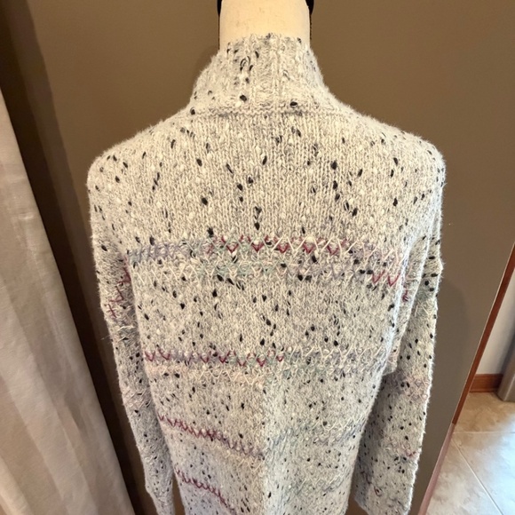 NWT Christopher & Banks Multicolored Speckled Mock Sweater, Size Large - Picture 4 of 14